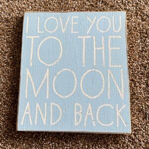 NWT Sand People Wooden Pallet “ I Love You To The Moon And Back” Sign